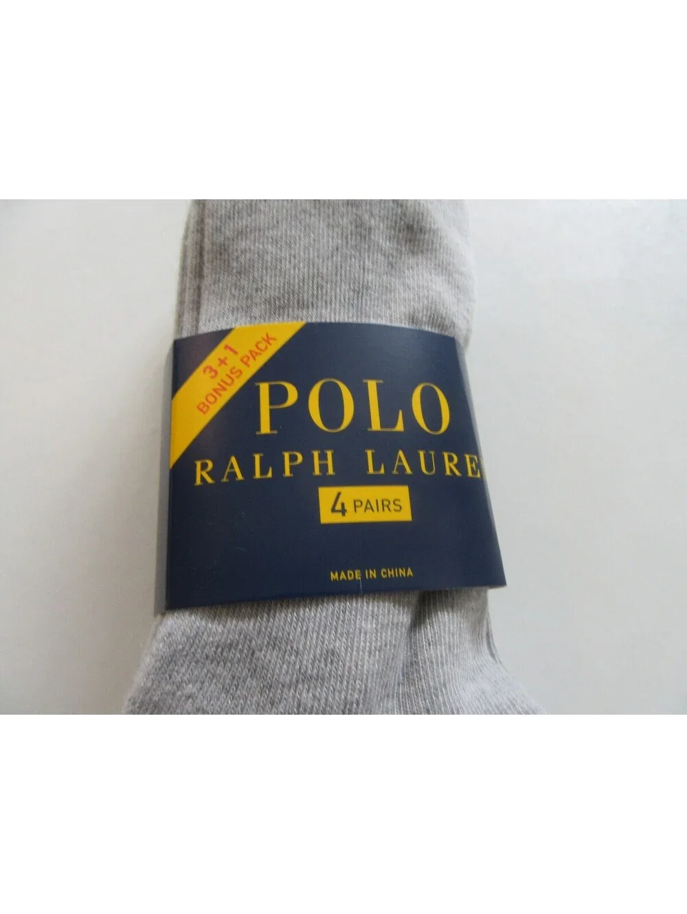 Polo Ralph Lauren Mens Low Cut Socks Grey 4 pack